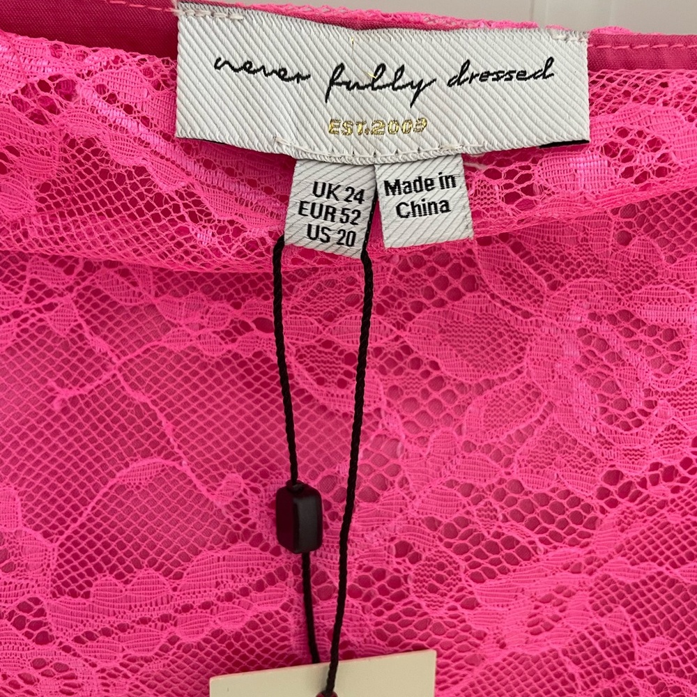 Never Fully Dressed Pink Lace Skirt